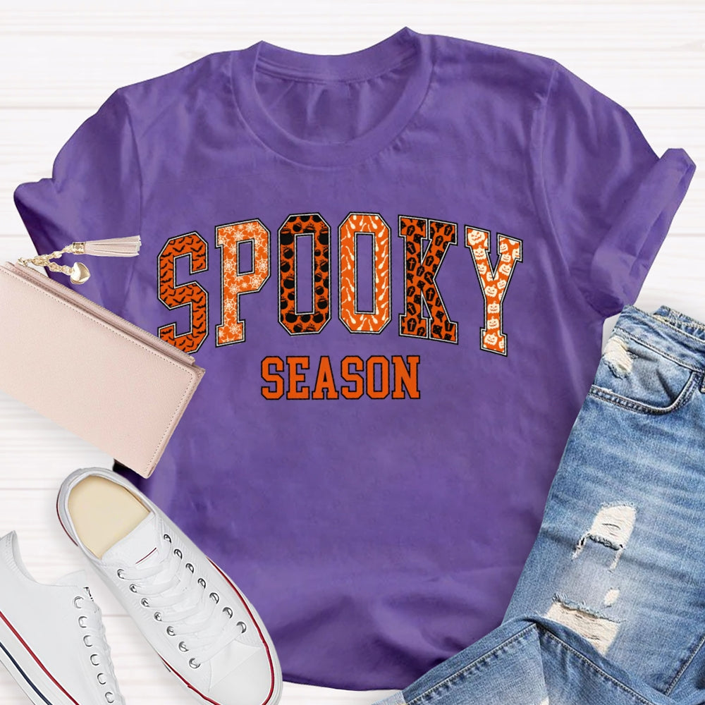 Halloween Style Font Spooky Season Funny Halloween T-shirt