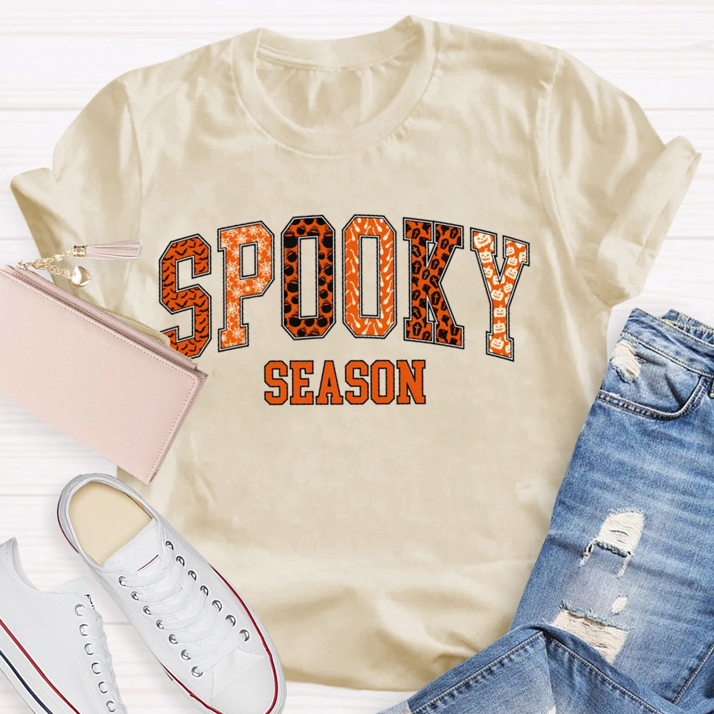 Halloween Style Font Spooky Season Funny Halloween T-shirt