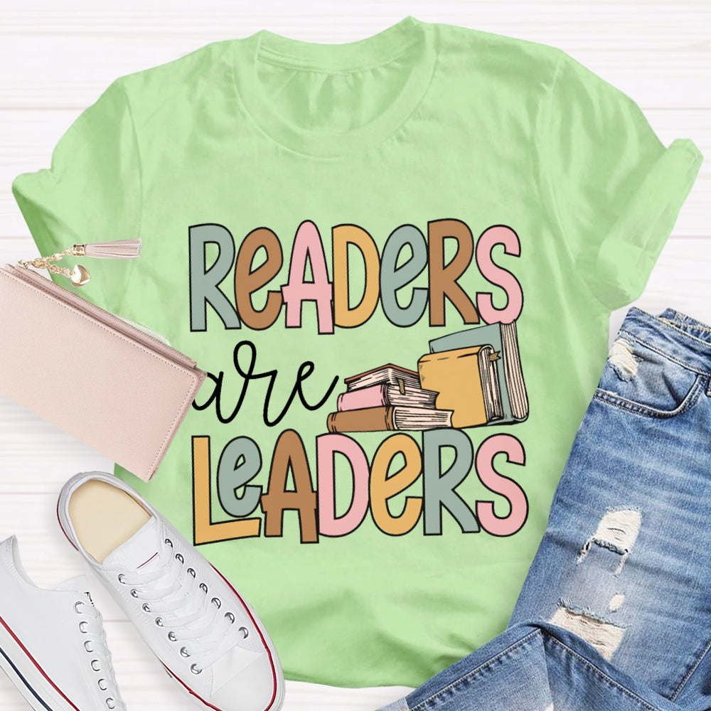 Readers Are Leaders Read More Books T-shirt