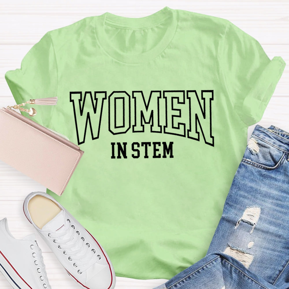 Women In Stem Science Technology Engineering Math T-shirt