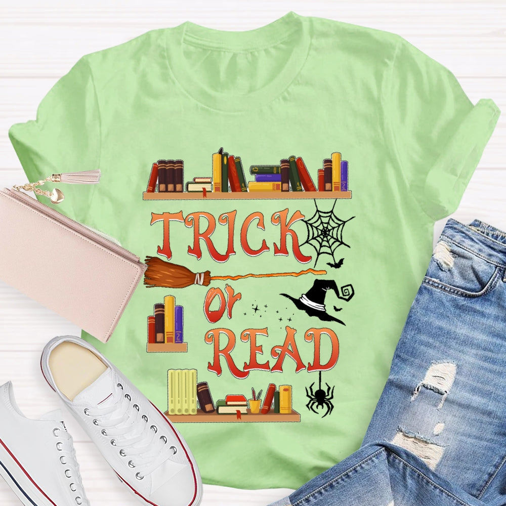 Trick Or Read Funny Teacher Halloween T-shirt