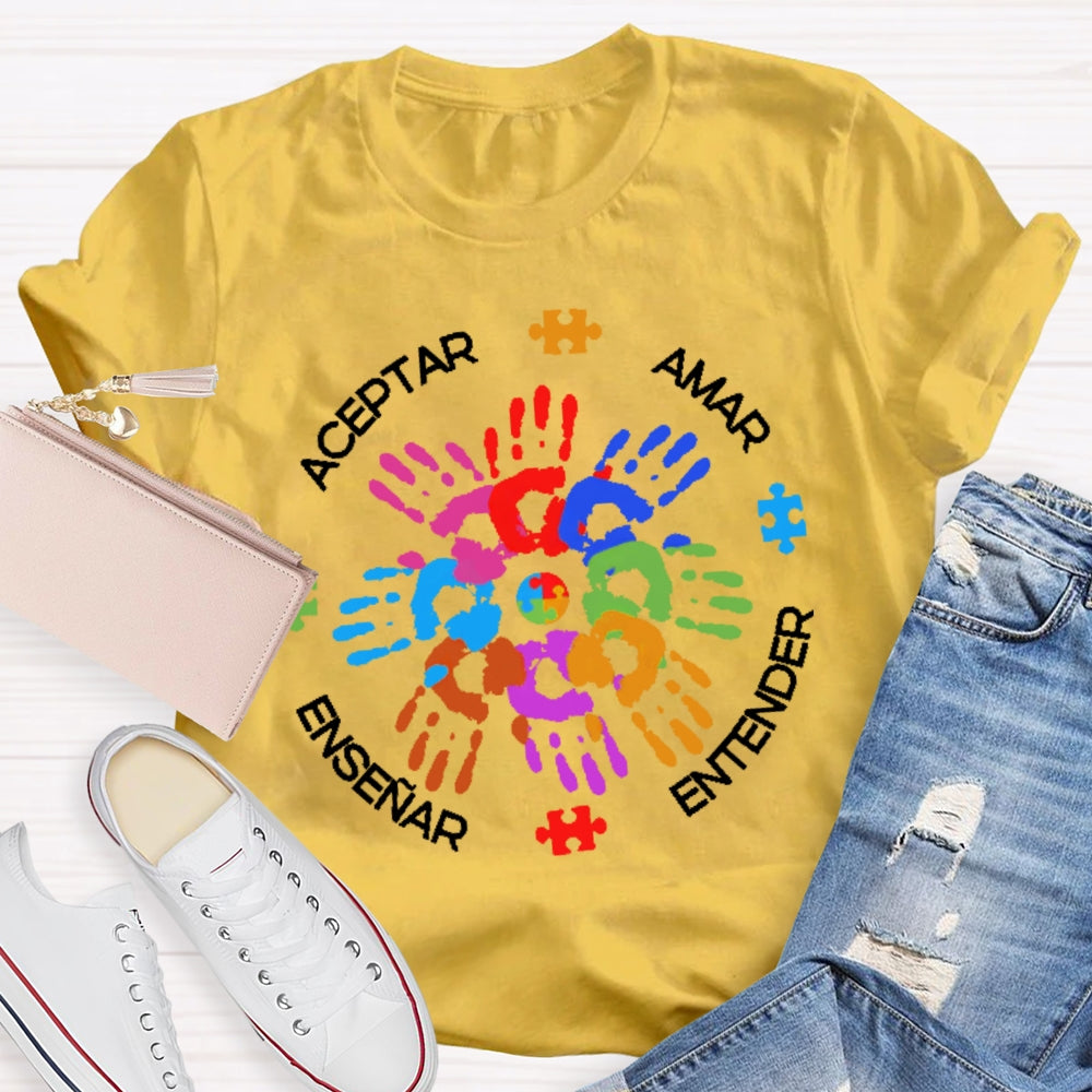 Amar EnseñAr Aceptar Entender T-shirt