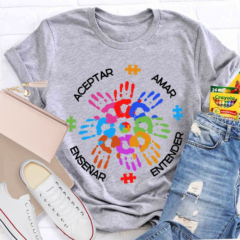 Amar EnseñAr Aceptar Entender T-shirt