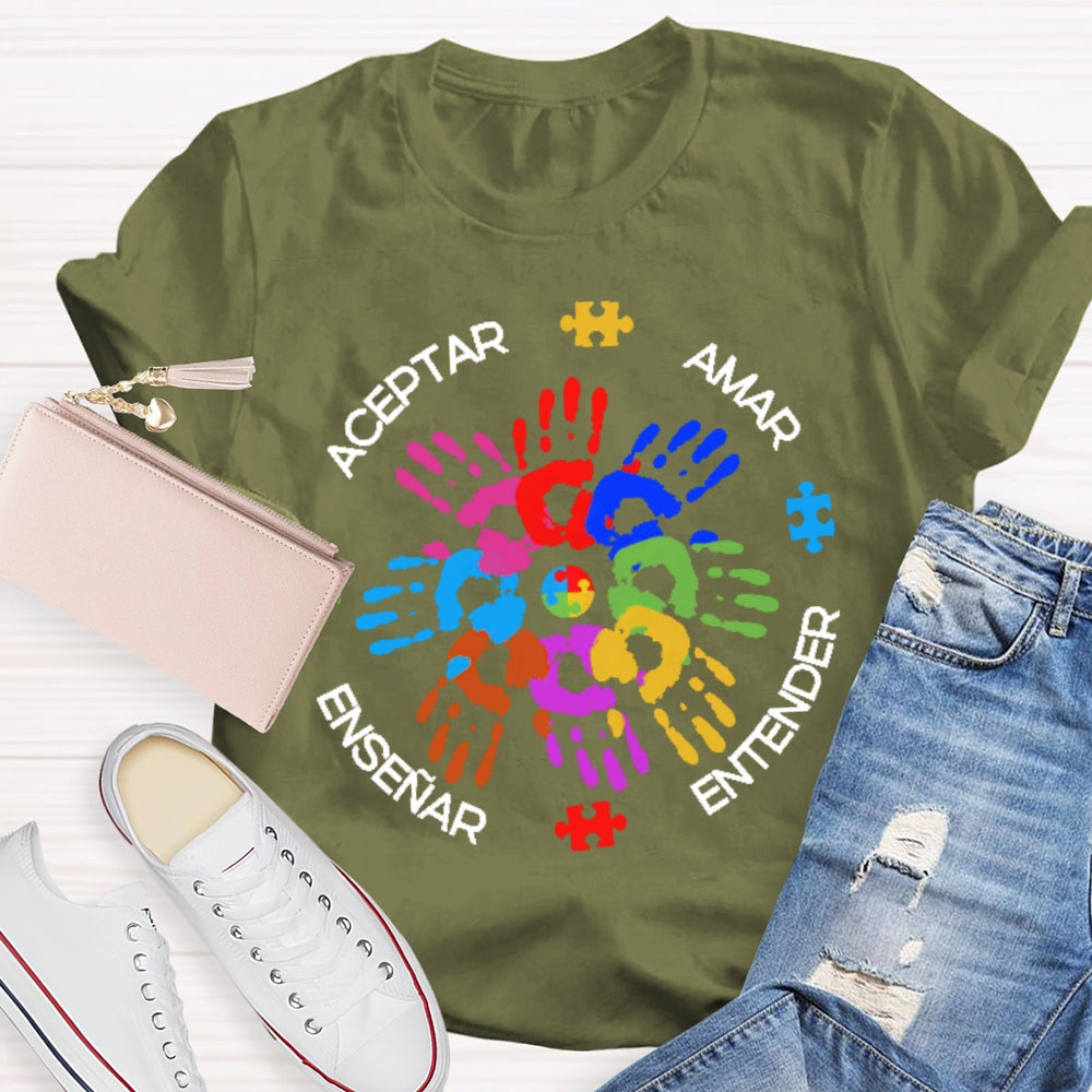 Amar EnseñAr Aceptar Entender T-shirt
