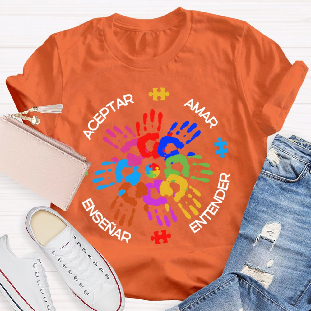 Amar EnseñAr Aceptar Entender T-shirt