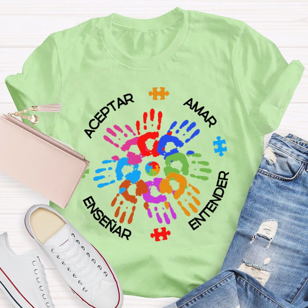 Amar EnseñAr Aceptar Entender T-shirt