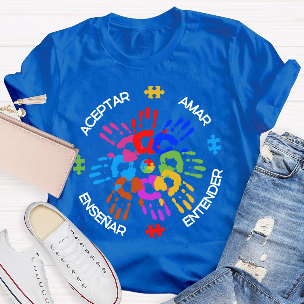 Amar EnseñAr Aceptar Entender T-shirt