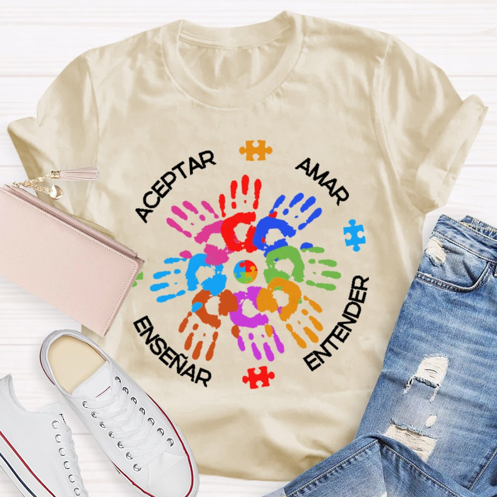 Amar EnseñAr Aceptar Entender T-shirt