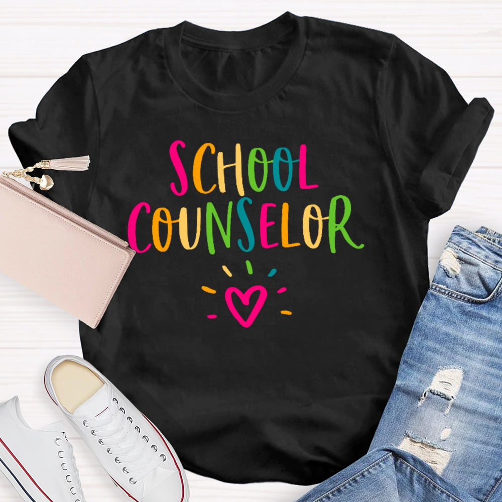 School Counselor Funny Letters T-shirt
