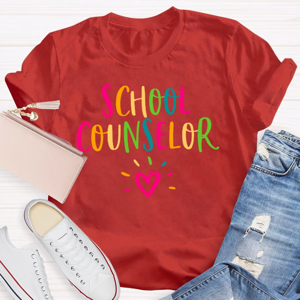 School Counselor Funny Letters T-shirt