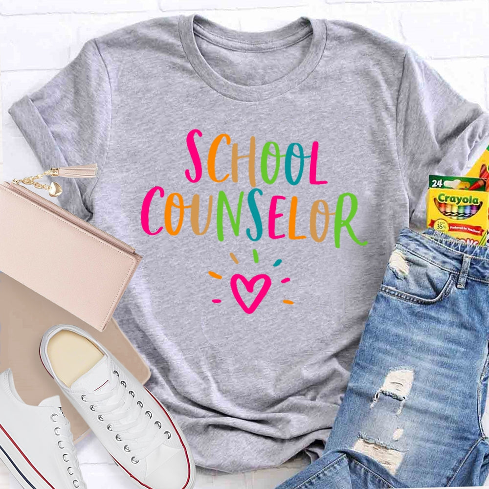 School Counselor Funny Letters T-shirt