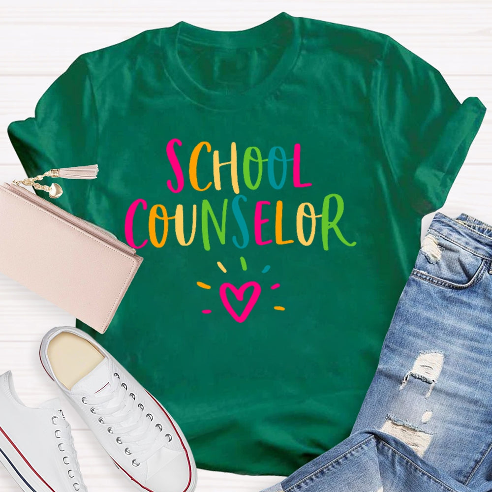 School Counselor Funny Letters T-shirt