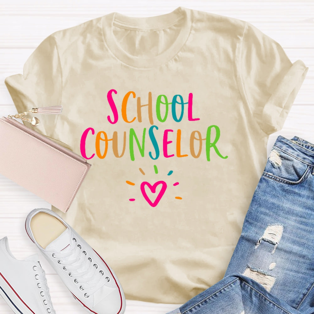 School Counselor Funny Letters T-shirt