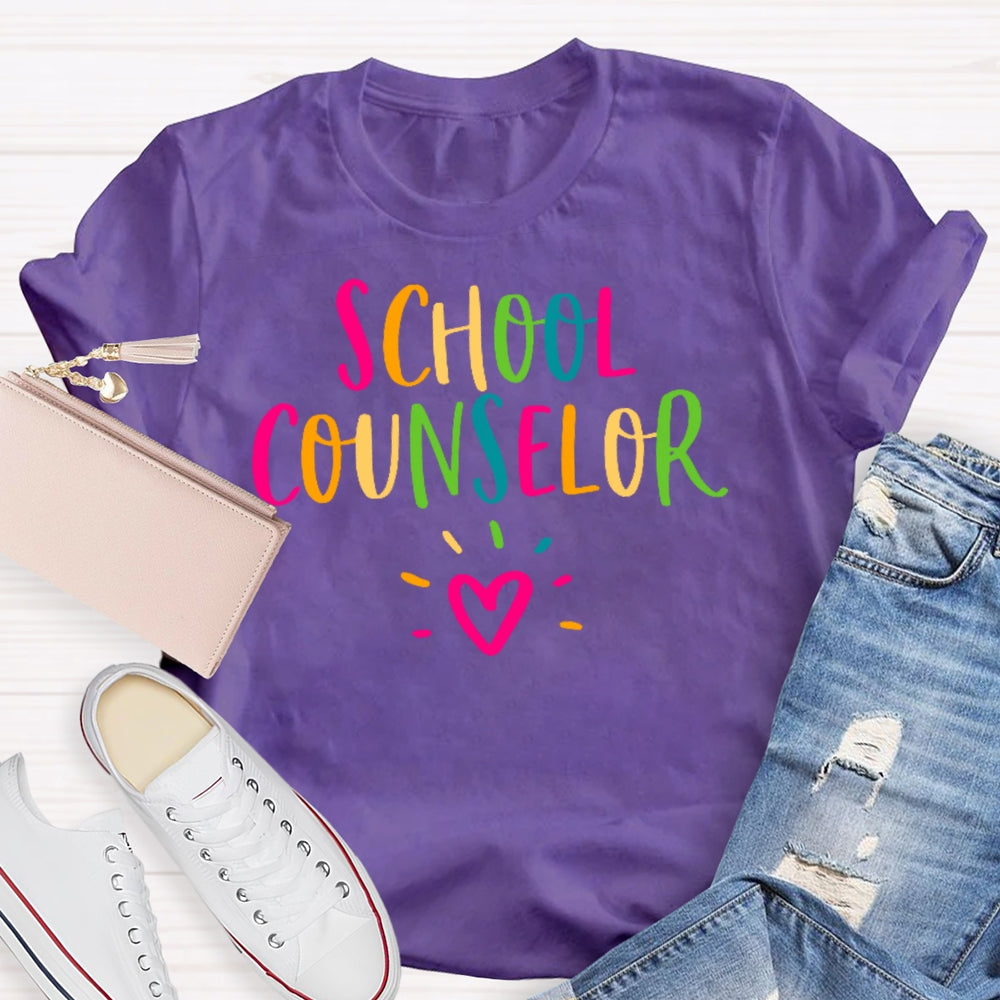 School Counselor Funny Letters T-shirt