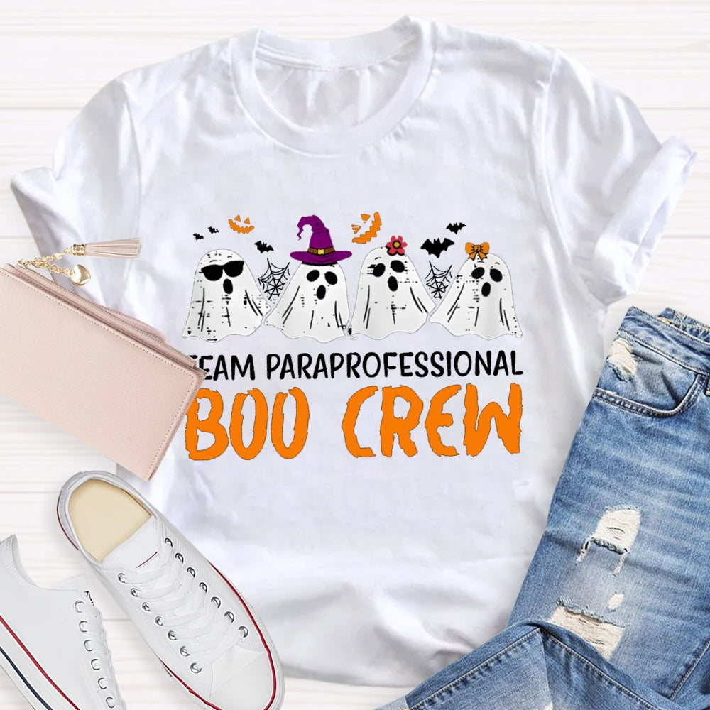 Team Paraprofessional Boo Crew Funny Halloween T-shirt