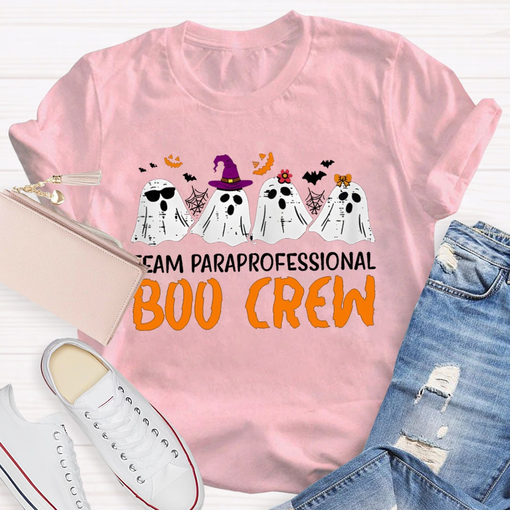 Team Paraprofessional Boo Crew Funny Halloween T-shirt