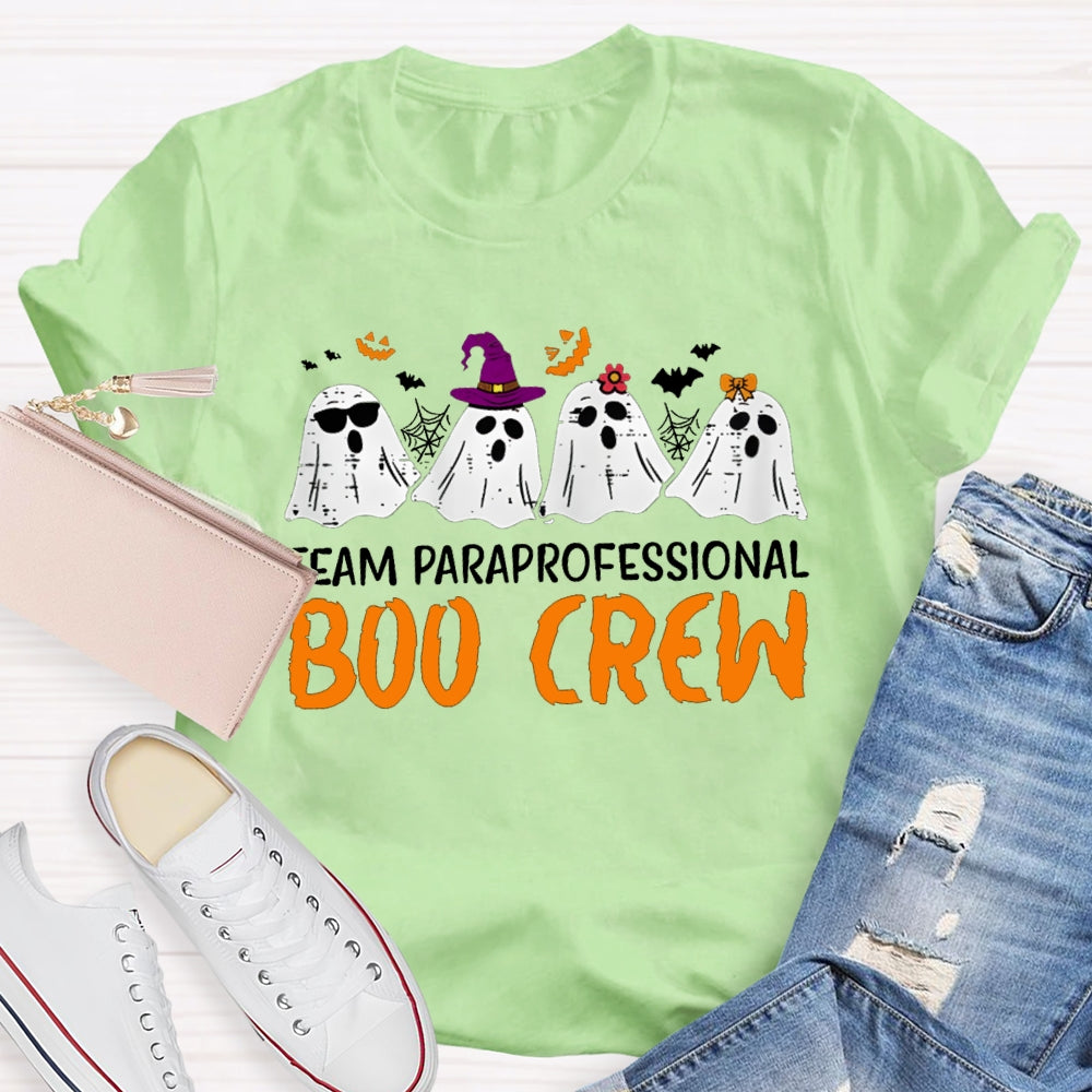 Team Paraprofessional Boo Crew Funny Halloween T-shirt