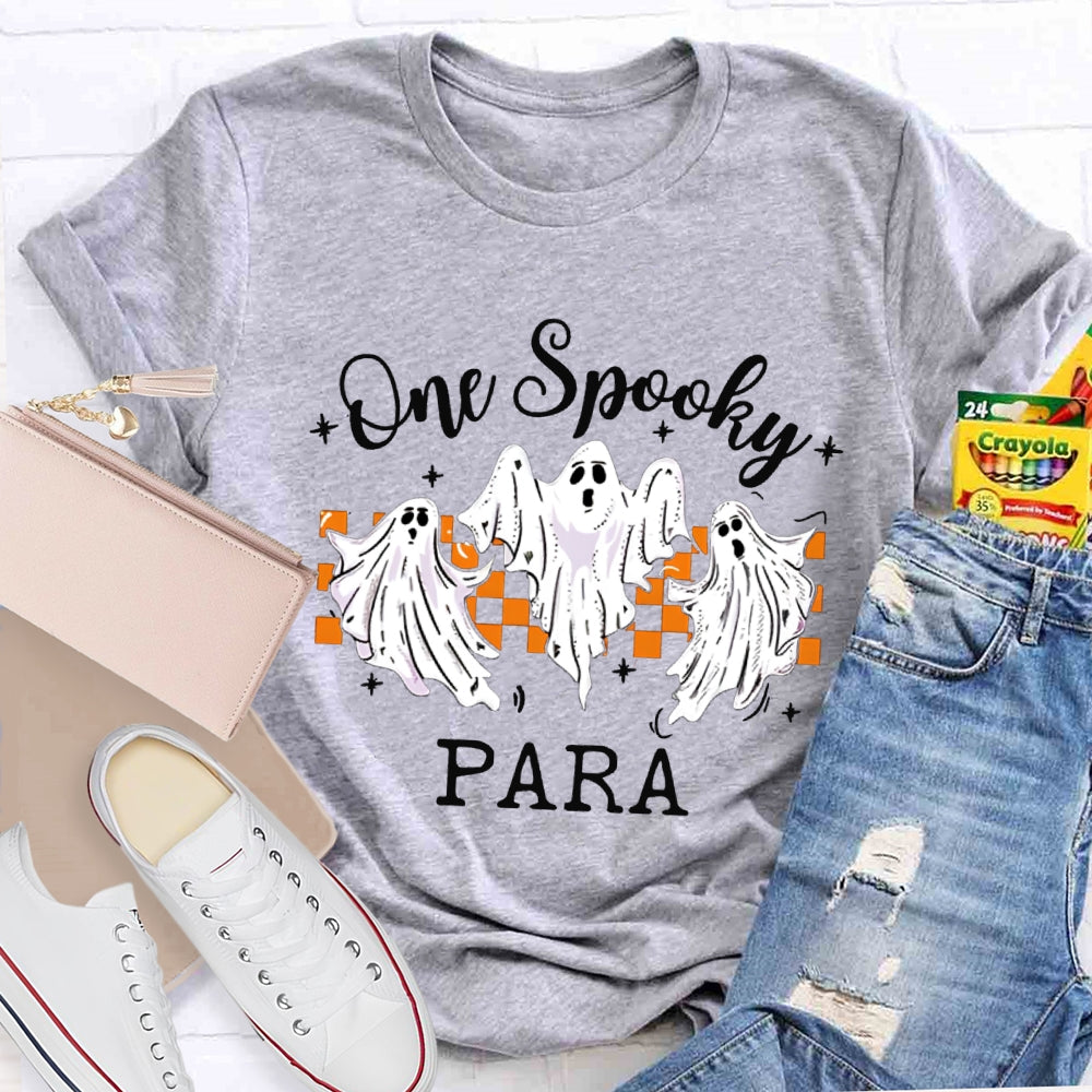 One Spooky Para Three Cute Ghosts Funny Halloween T-shirt