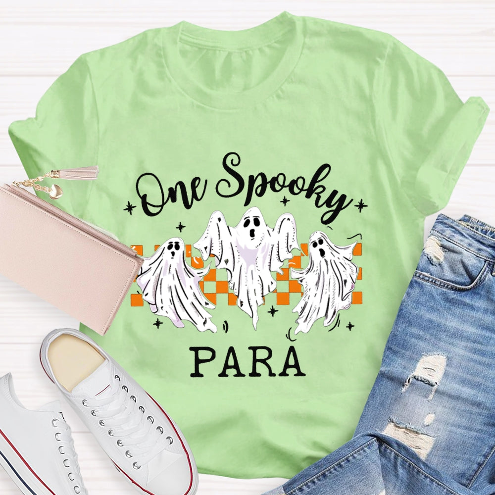 One Spooky Para Three Cute Ghosts Funny Halloween T-shirt
