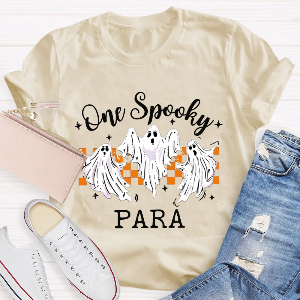 One Spooky Para Three Cute Ghosts Funny Halloween T-shirt