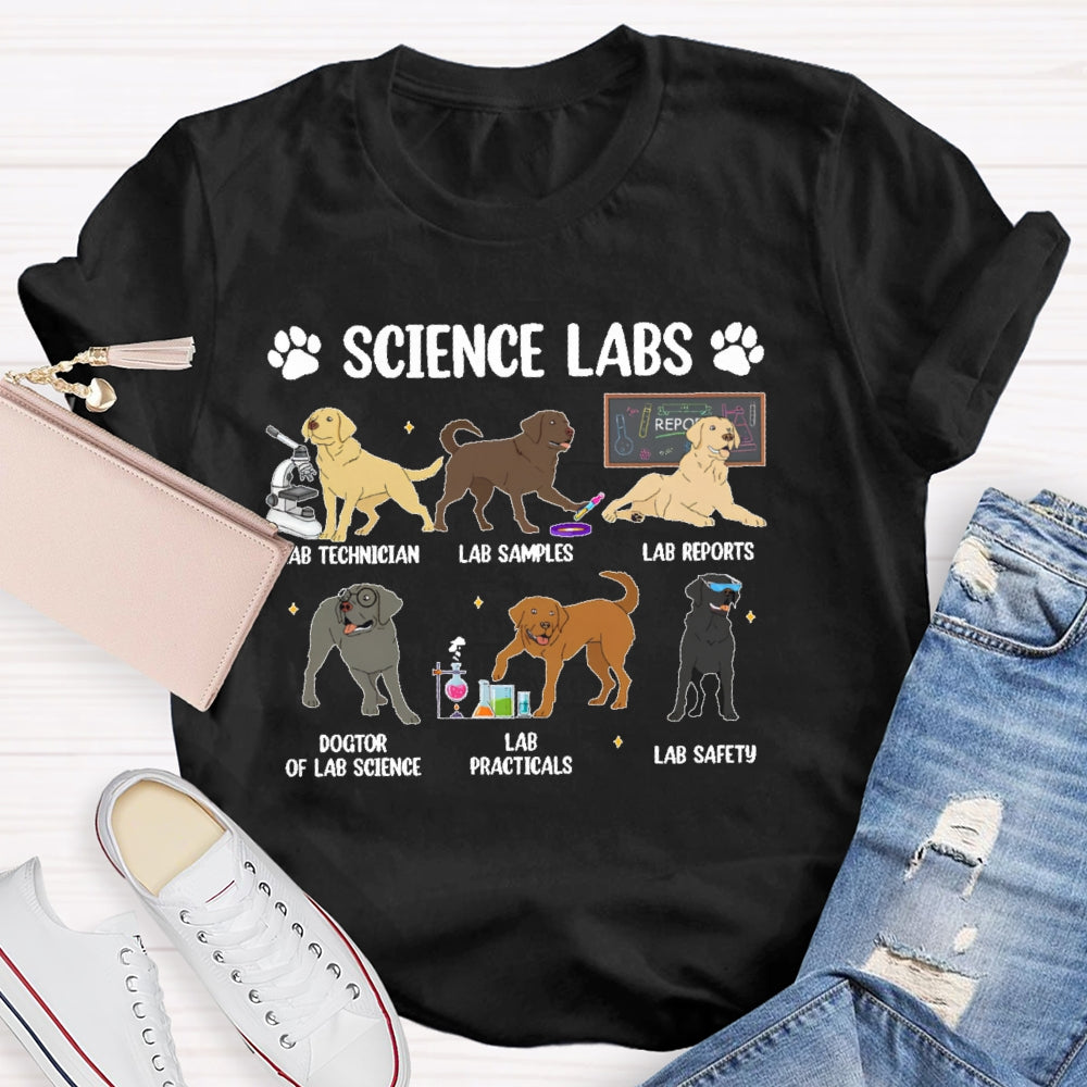 Science Labs Funny Dogs T-shirt