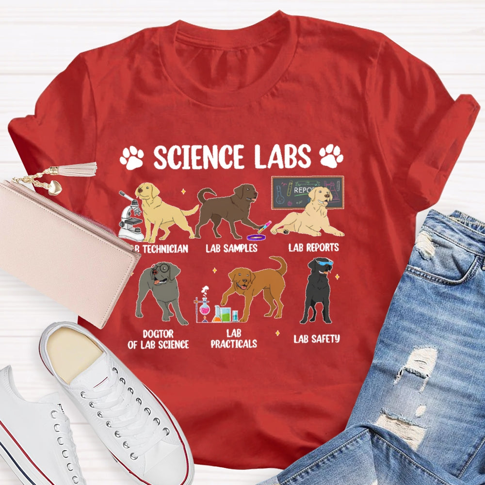 Science Labs Funny Dogs T-shirt