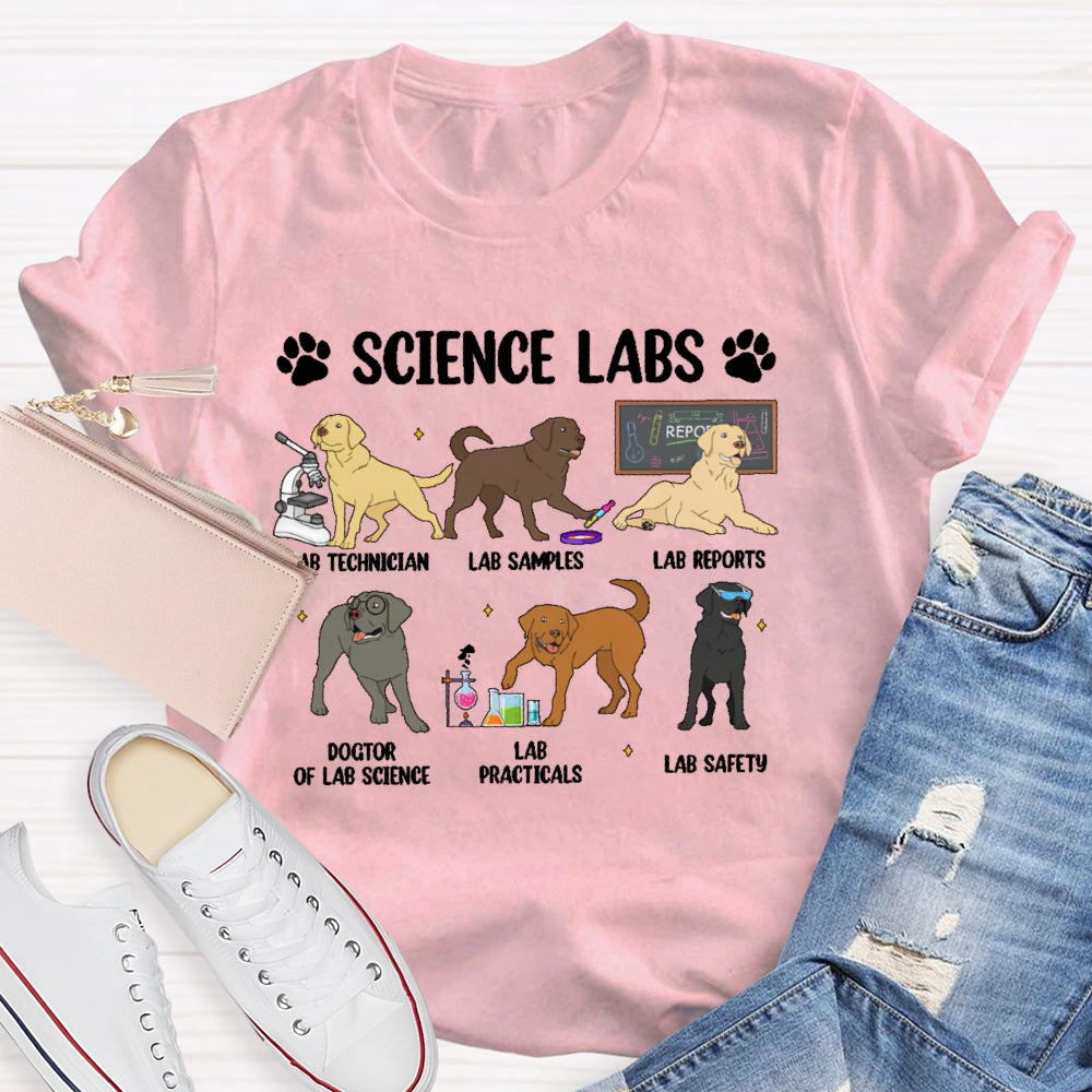 Science Labs Funny Dogs T-shirt