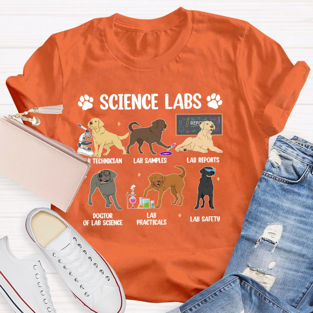 Science Labs Funny Dogs T-shirt