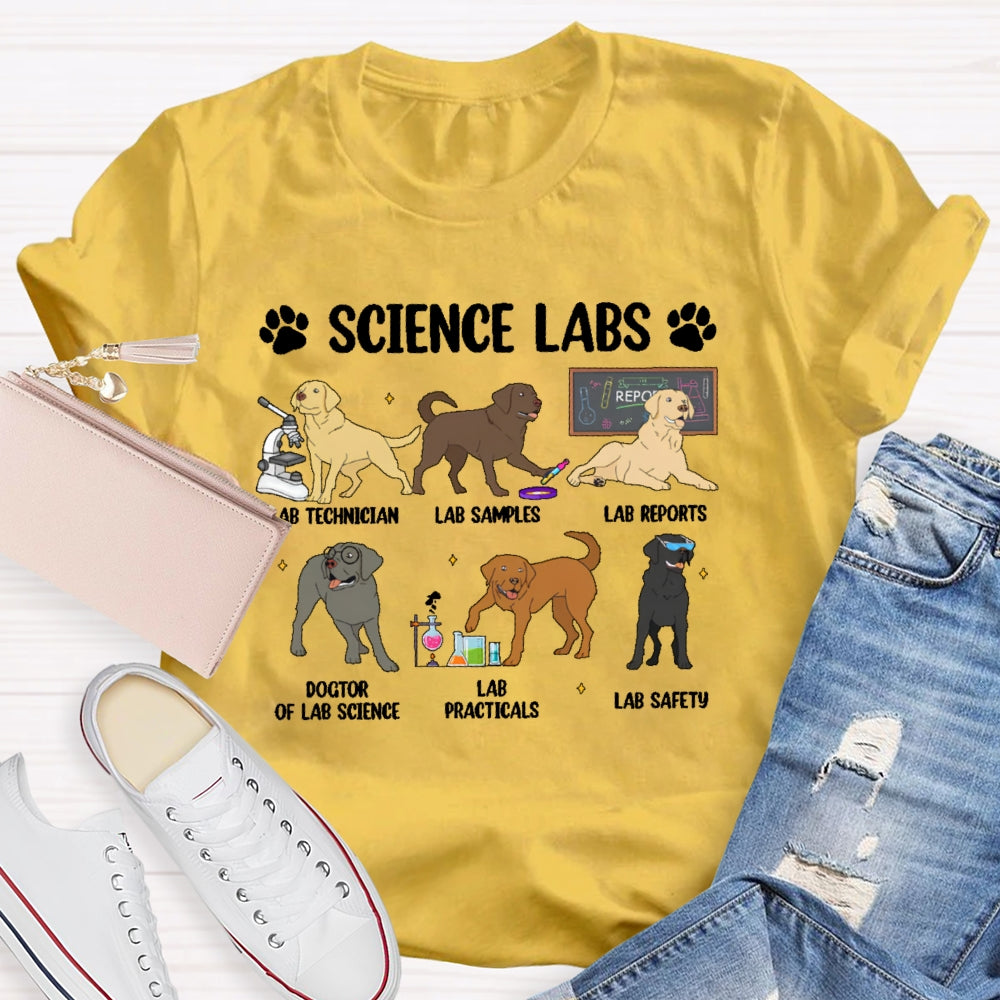 Science Labs Funny Dogs T-shirt