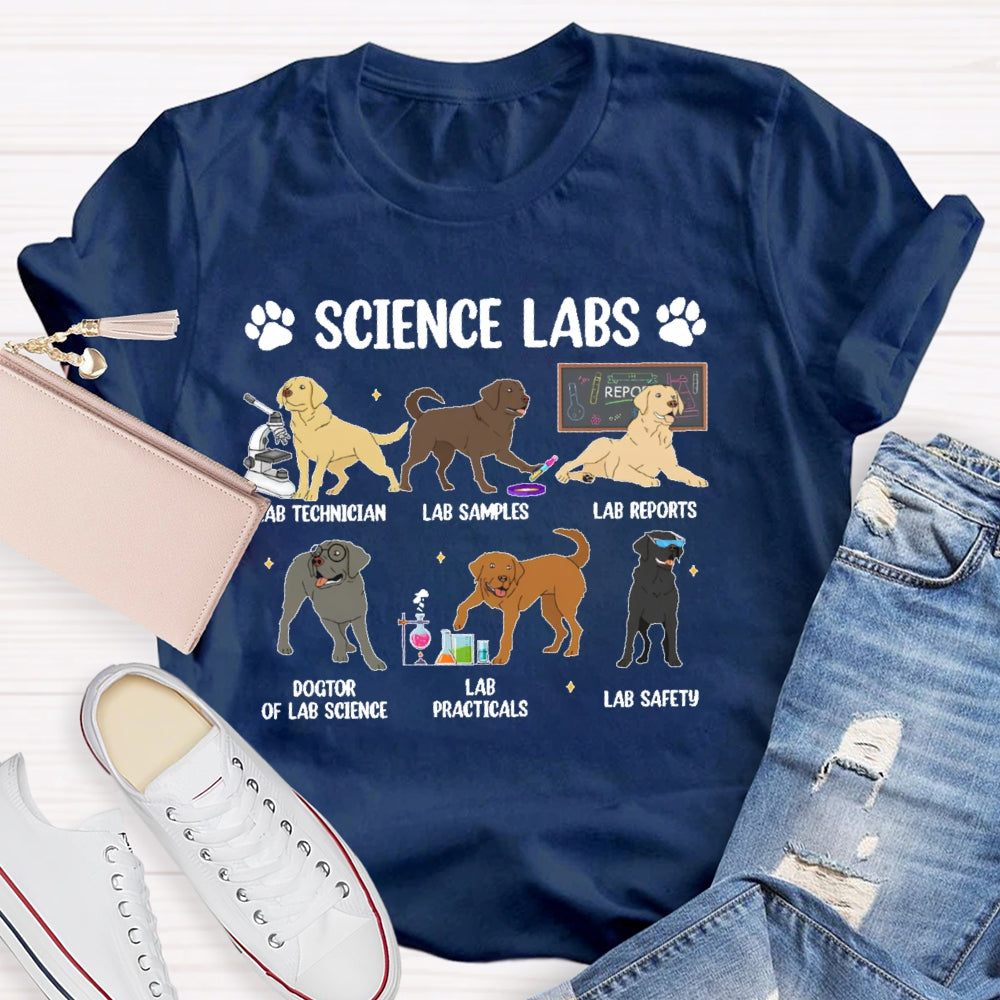Science Labs Funny Dogs T-shirt