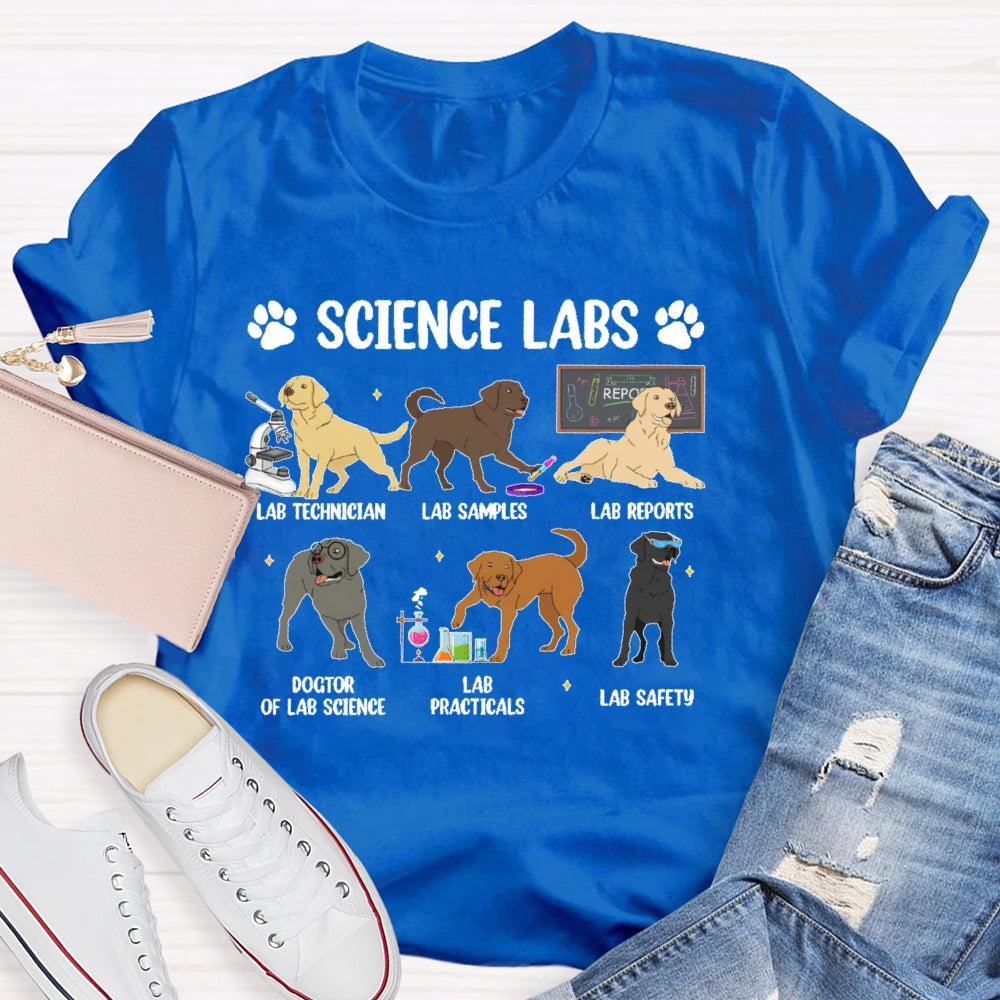 Science Labs Funny Dogs T-shirt