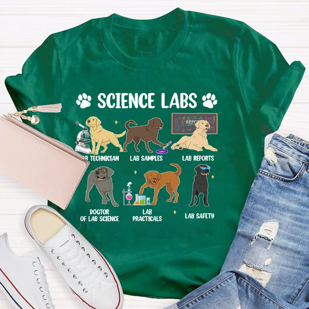 Science Labs Funny Dogs T-shirt