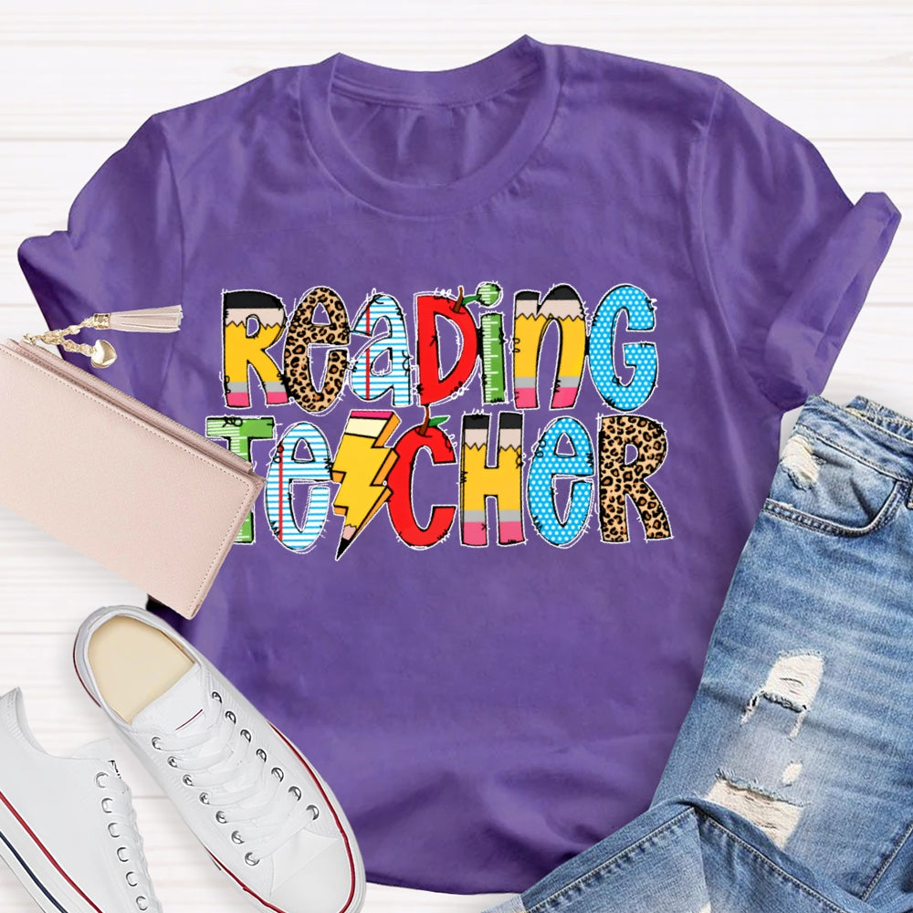 Reading Teacher Book Lovers T-shirt