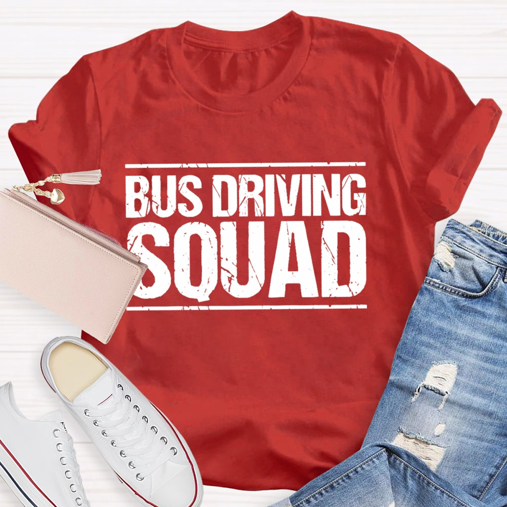 Bus Driver Squad Letters T-shirt