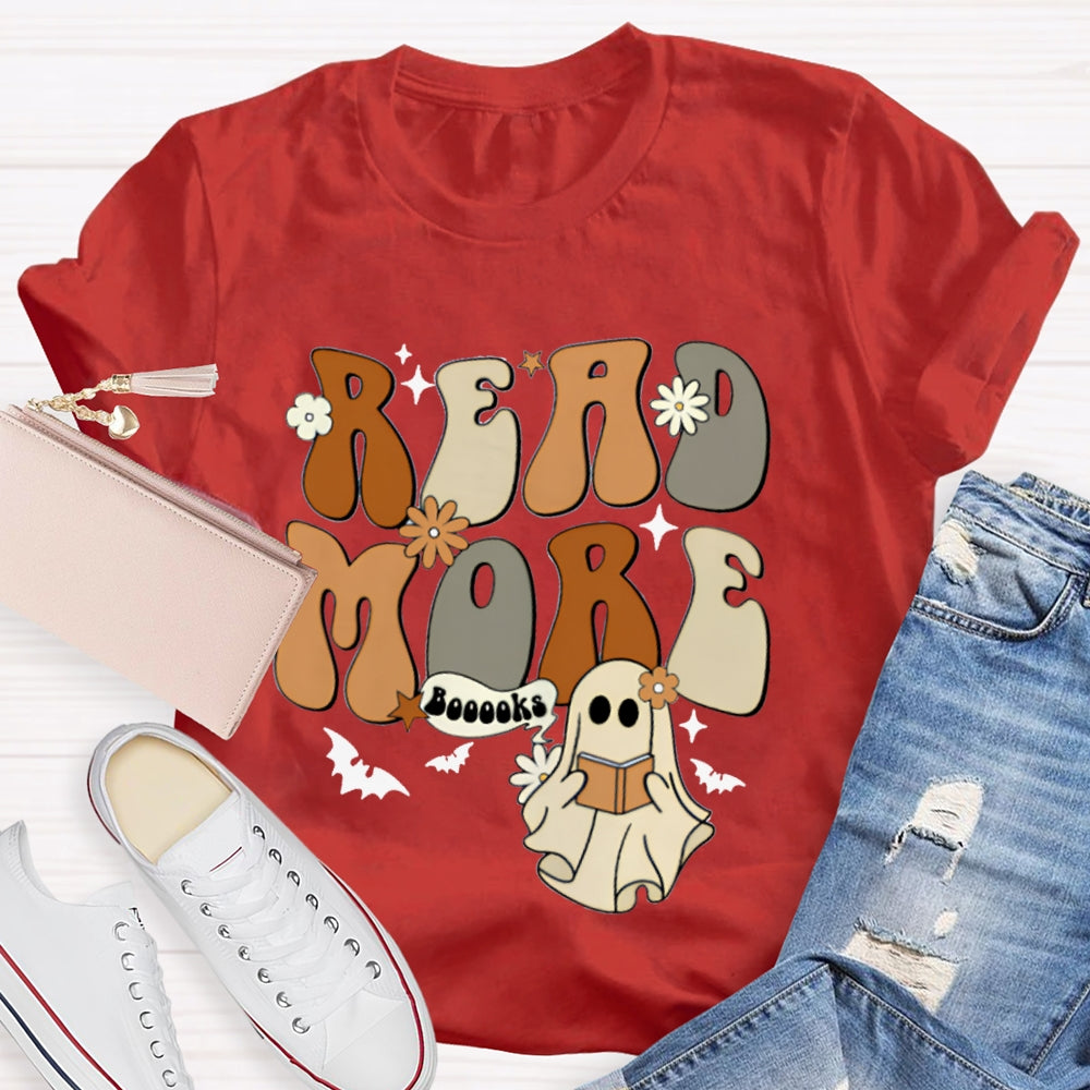 Read More Books Cute Ghost Reading A Book T-shirt