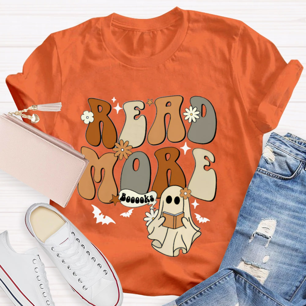 Read More Books Cute Ghost Reading A Book T-shirt