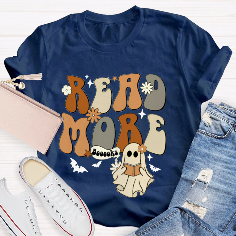 Read More Books Cute Ghost Reading A Book T-shirt