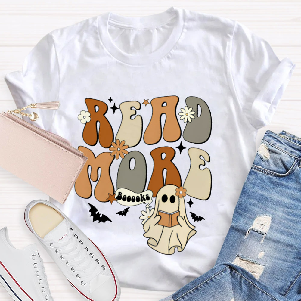 Read More Books Cute Ghost Reading A Book T-shirt
