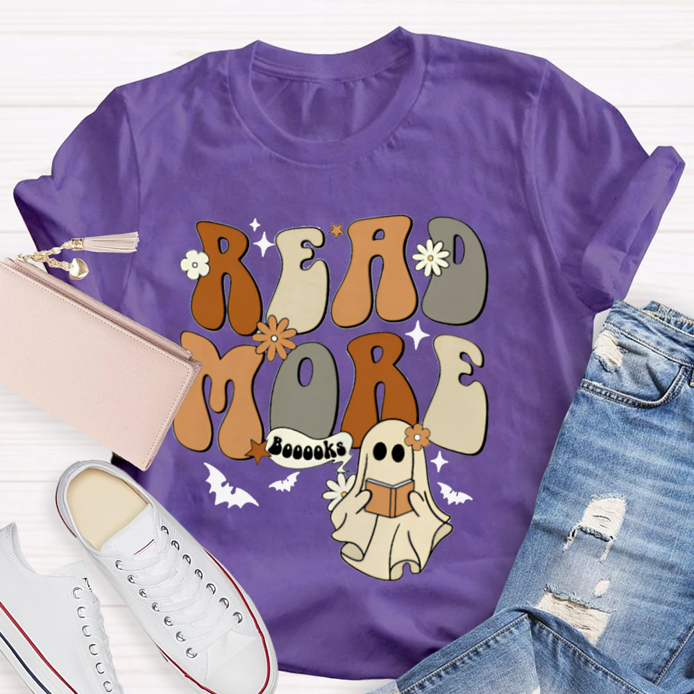 Read More Books Cute Ghost Reading A Book T-shirt