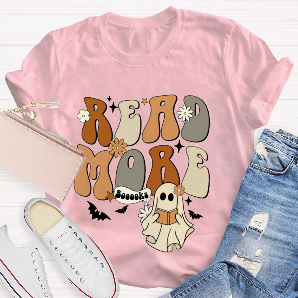 Read More Books Cute Ghost Reading A Book T-shirt
