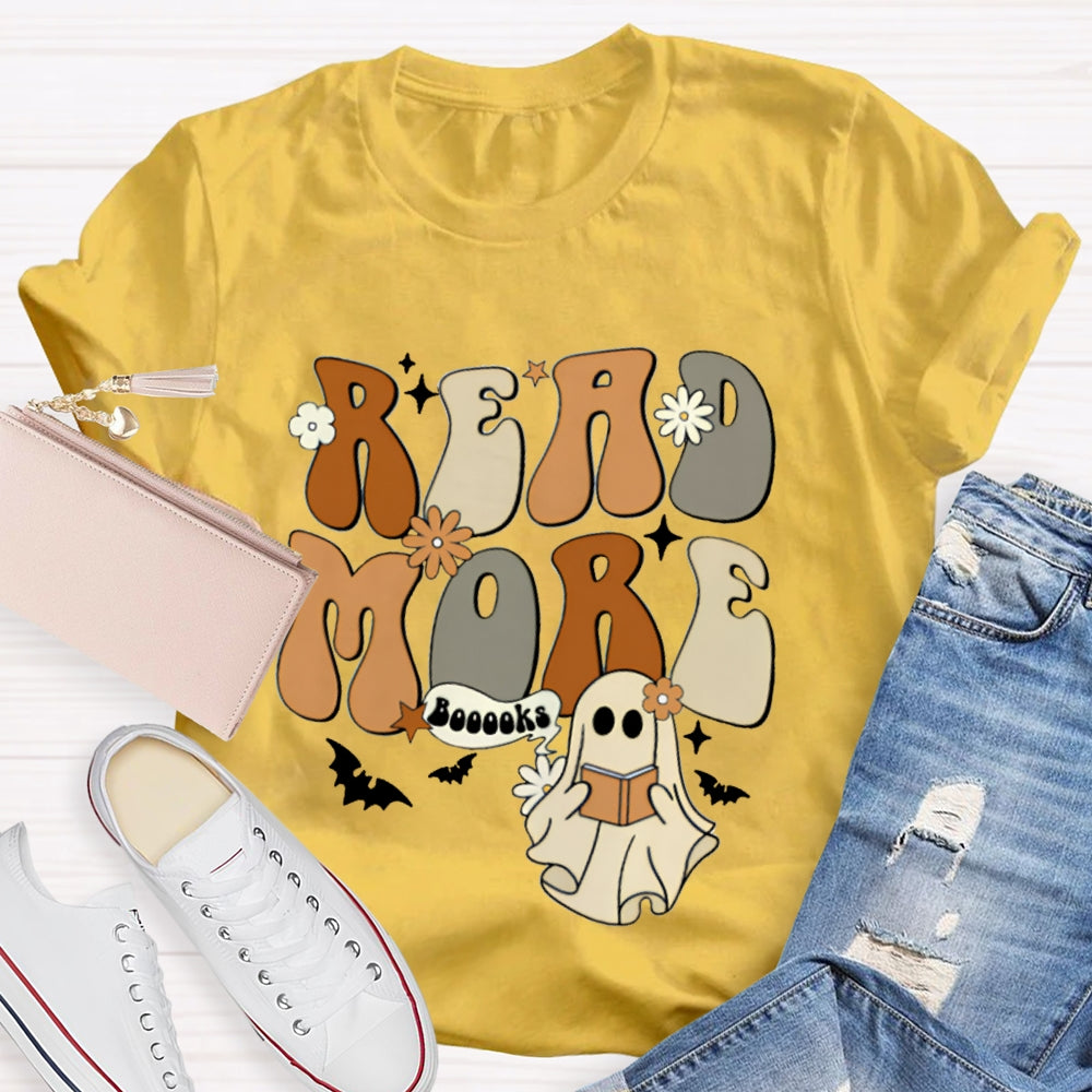 Read More Books Cute Ghost Reading A Book T-shirt