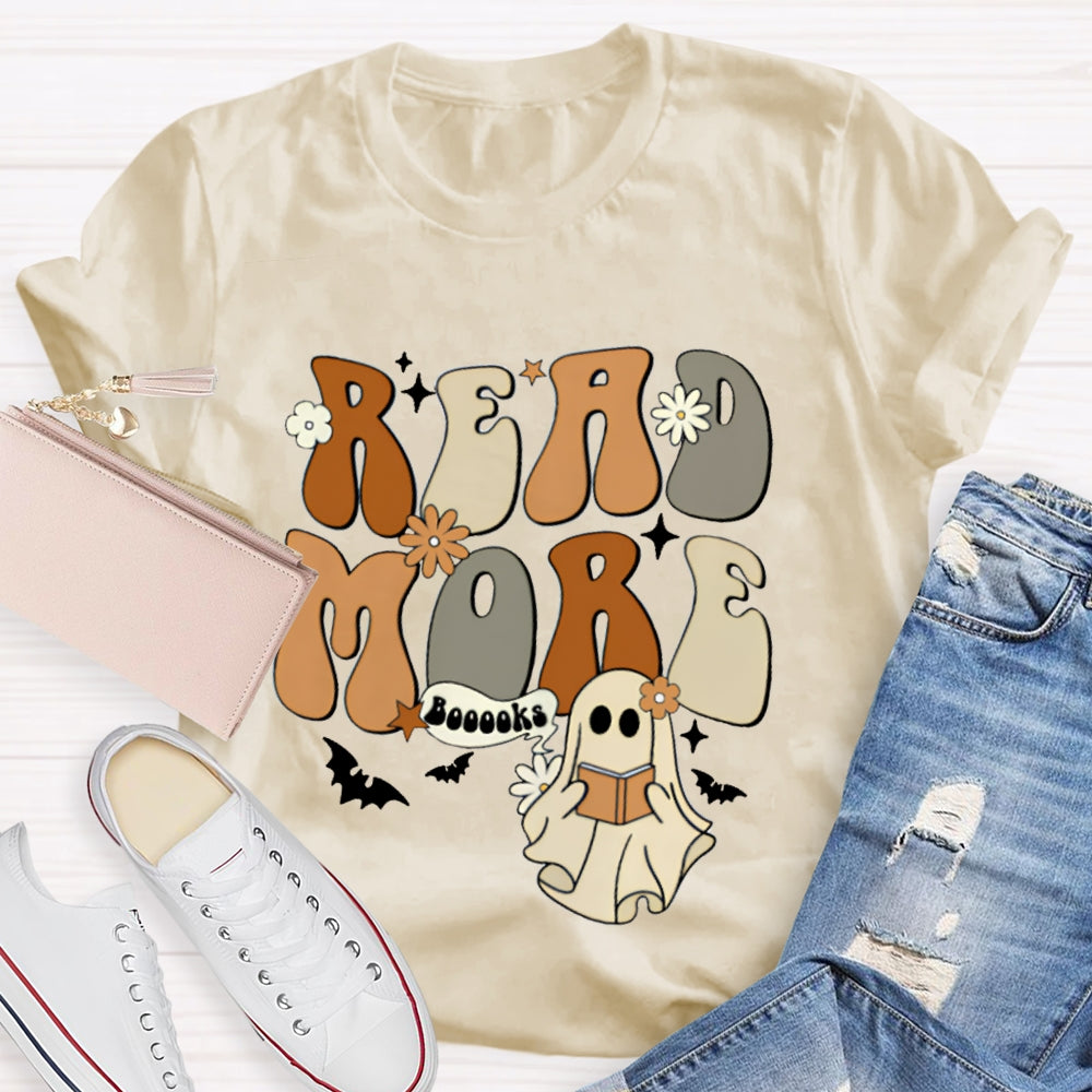 Read More Books Cute Ghost Reading A Book T-shirt