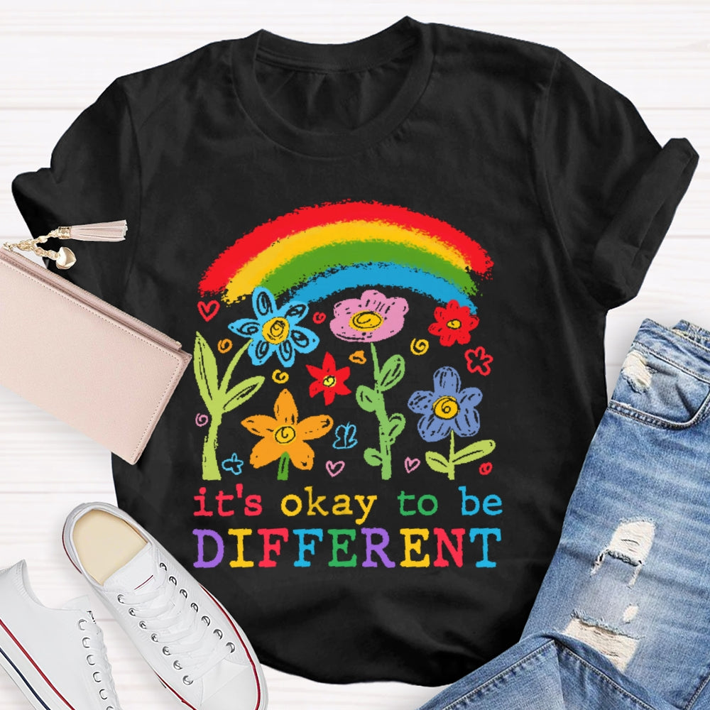 It's Ok To Be Different Colorful Patterns T-shirt