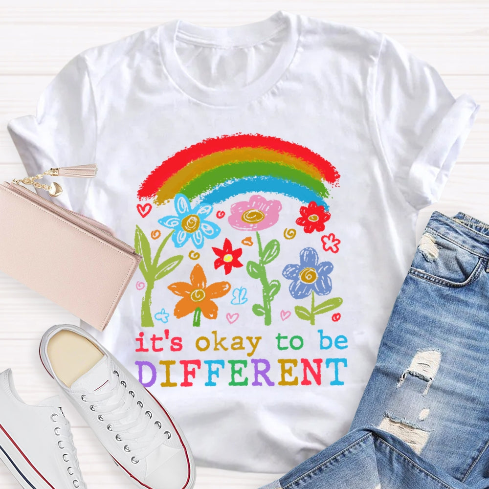 It's Ok To Be Different Colorful Patterns T-shirt