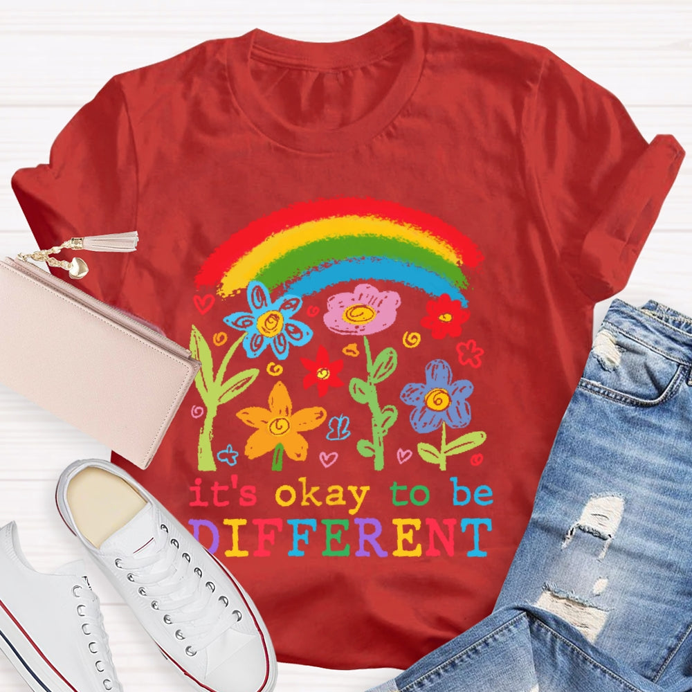 It's Ok To Be Different Colorful Patterns T-shirt