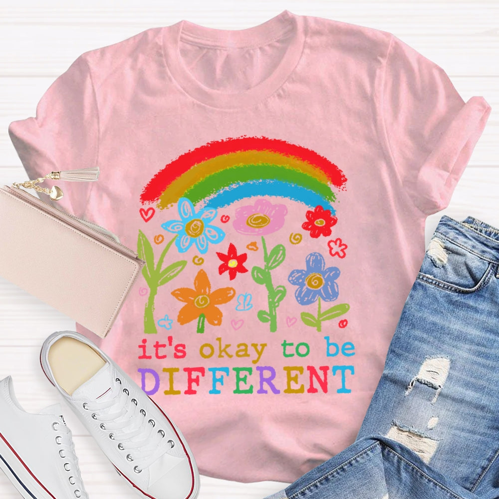 It's Ok To Be Different Colorful Patterns T-shirt