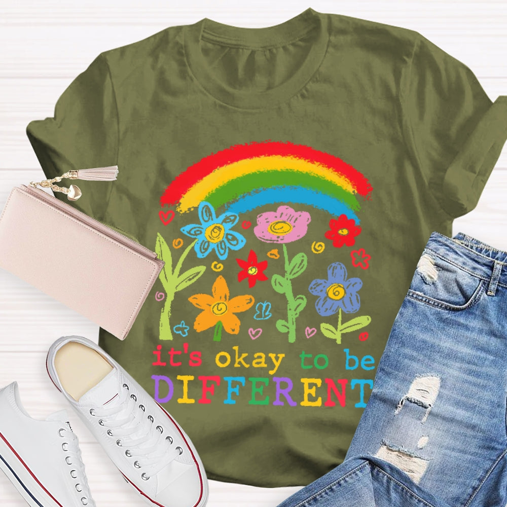 It's Ok To Be Different Colorful Patterns T-shirt