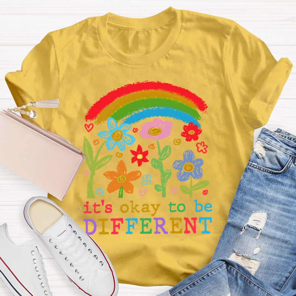 It's Ok To Be Different Colorful Patterns T-shirt
