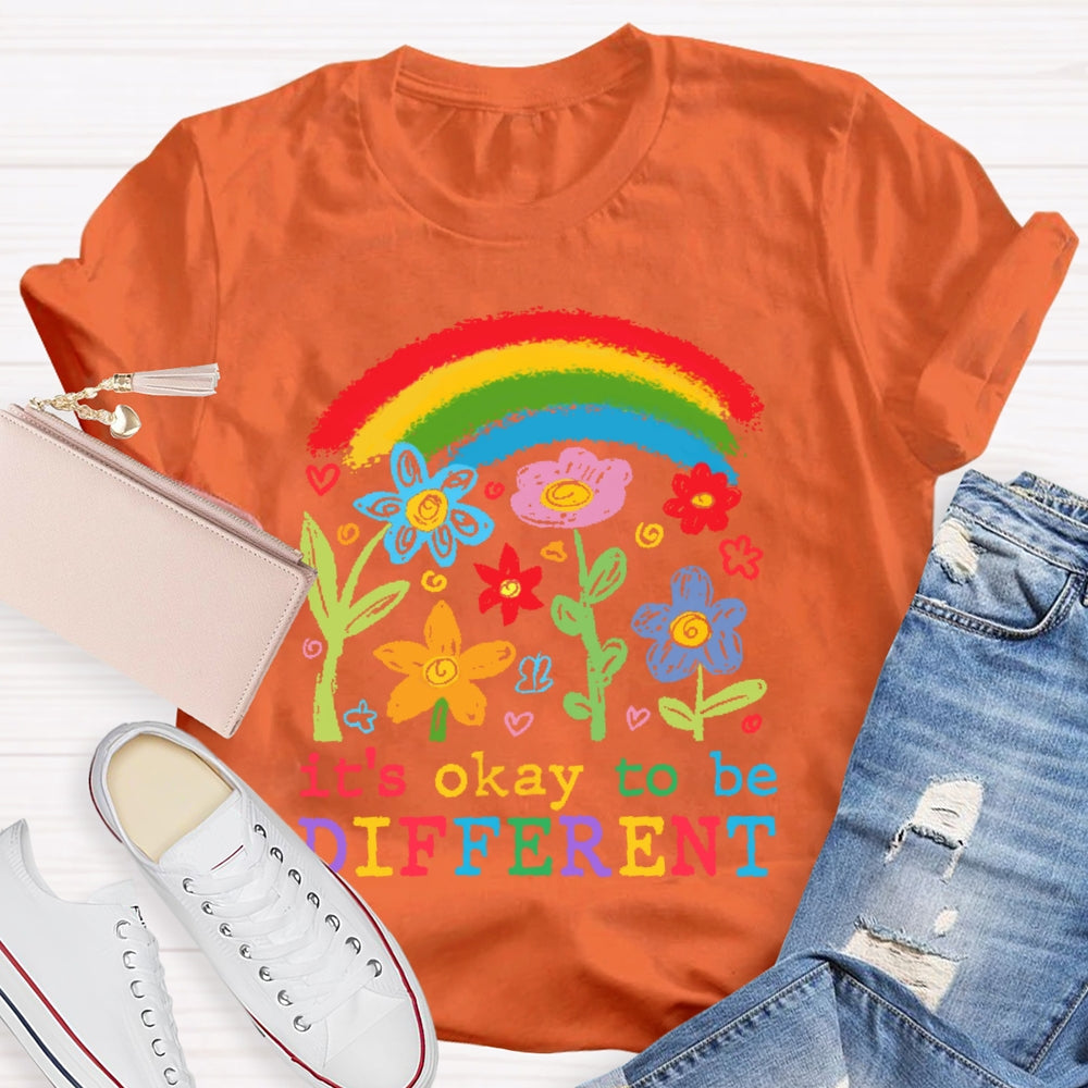 It's Ok To Be Different Colorful Patterns T-shirt