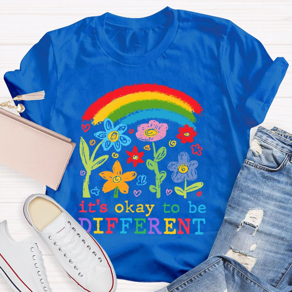 It's Ok To Be Different Colorful Patterns T-shirt